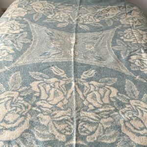 1950’s Vintage Wool Floral Blanket